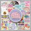 50PCS Inspirational Mental Health Stickers - Cute Slogans for DIY Stationery, Water Bottles, Journals, Planners