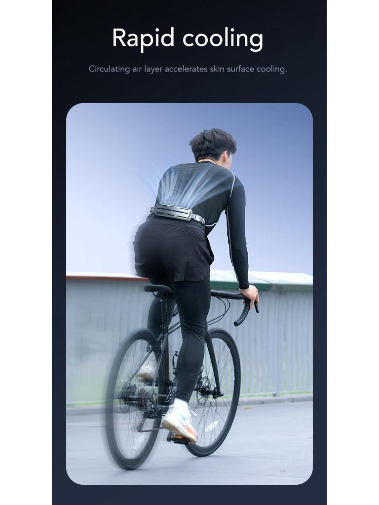 Portable USB Rechargeable Waist Fan for Outdoor Sports - Powerful and Cooling