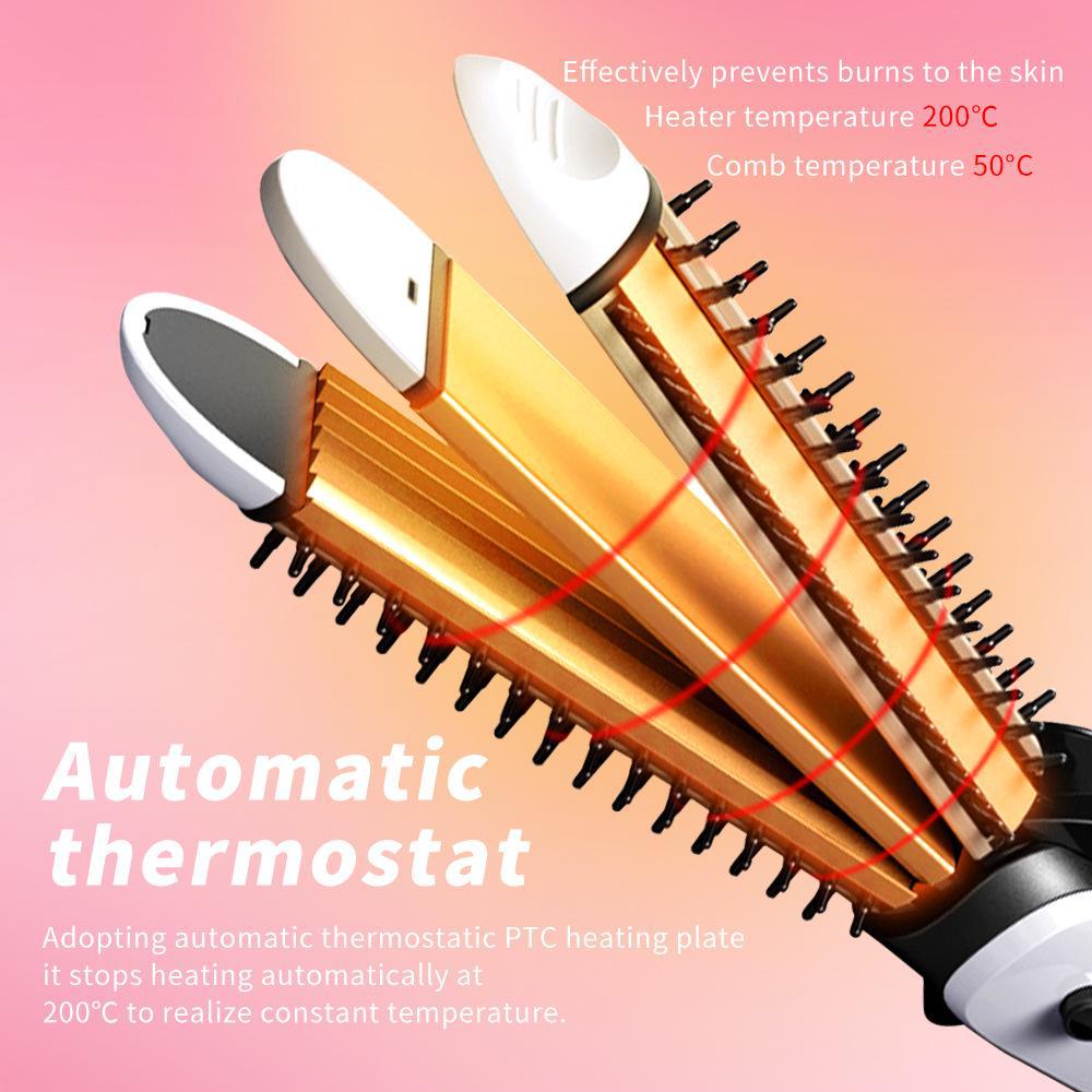 Digital Display Hair Curler & Straightener - Automatic, Dual-Purpose Curling Iron