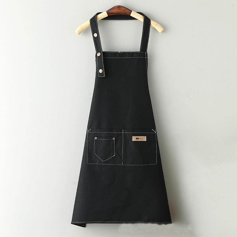 Stain-Proof Canvas Apron with Custom Logo for Western Restaurants, Hot Pot Establishments, and Milk Tea Shops