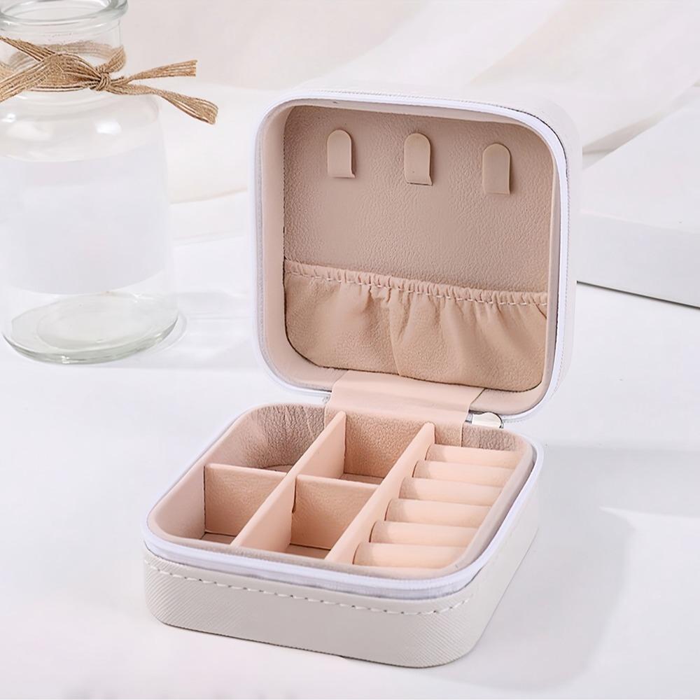 Mehrzweck-Schmuckorganizer für Halsketten und Ohrringe, mit 6 Fächern, perfekt für den täglichen Gebrauch, Reisen und Fitnesstaschen zwq