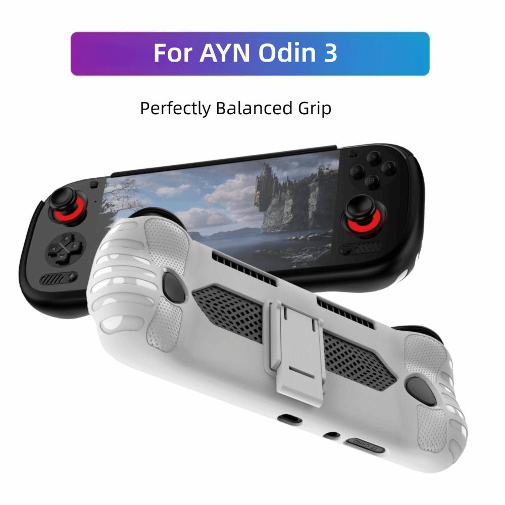 New TPU Handheld Game Console Case with Kickstand Shockproof Protective Cover Anti Slip Ergonomic Host Shell for AYN Odin 3