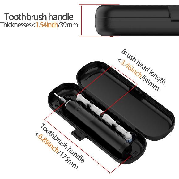 Easily Cleaned Electric Toothbrush Travel Container Case Healthier Intended for Oral-B PRO SMART GENIUS SERIES for Aquasonic Black Series for Philips