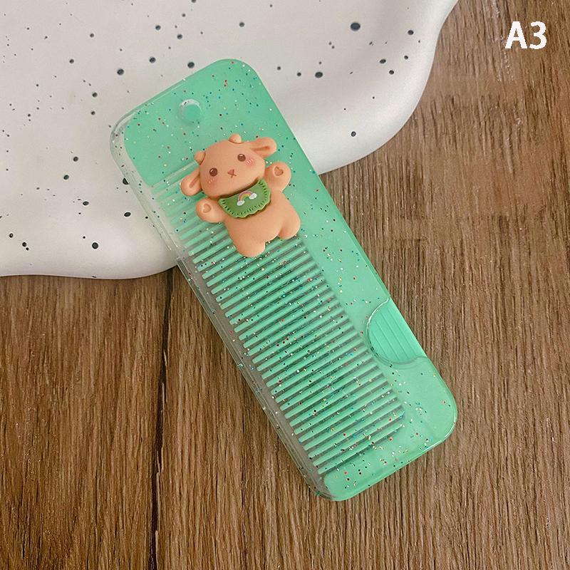 Cartoon Hair Comb Brush Foldable Massage Hair Comb Anti Static Hairdressing Styling Tool Women Portable Travel Women Gifts