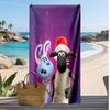The Sheep & Lu La Printed Quick Dry Beach Towel Super Absorbent Soft Lightweight Bath Towel for Pool Summer Travel
