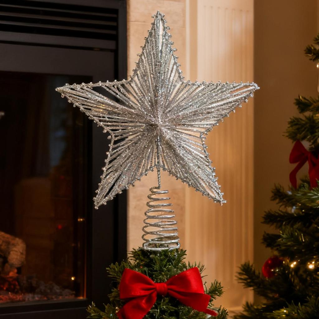 Christmas Tree Topper Star Decoration Sparkling Star Christmas Tree Decoration For Outdoor Indoor Vintage Home Farm
