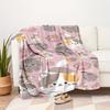 1Pc Cats, Paws Print Flannel Blanket, High quality Digital Printing, Comfortable for All Seasons, Home DecorGifts821027