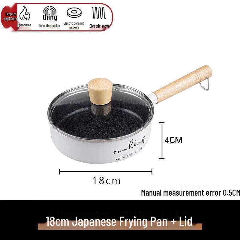 Sheng Bang Rong Non-Stick Flat-Bottom Frying Pan with Maifan Stone for Mini Induction Cookers