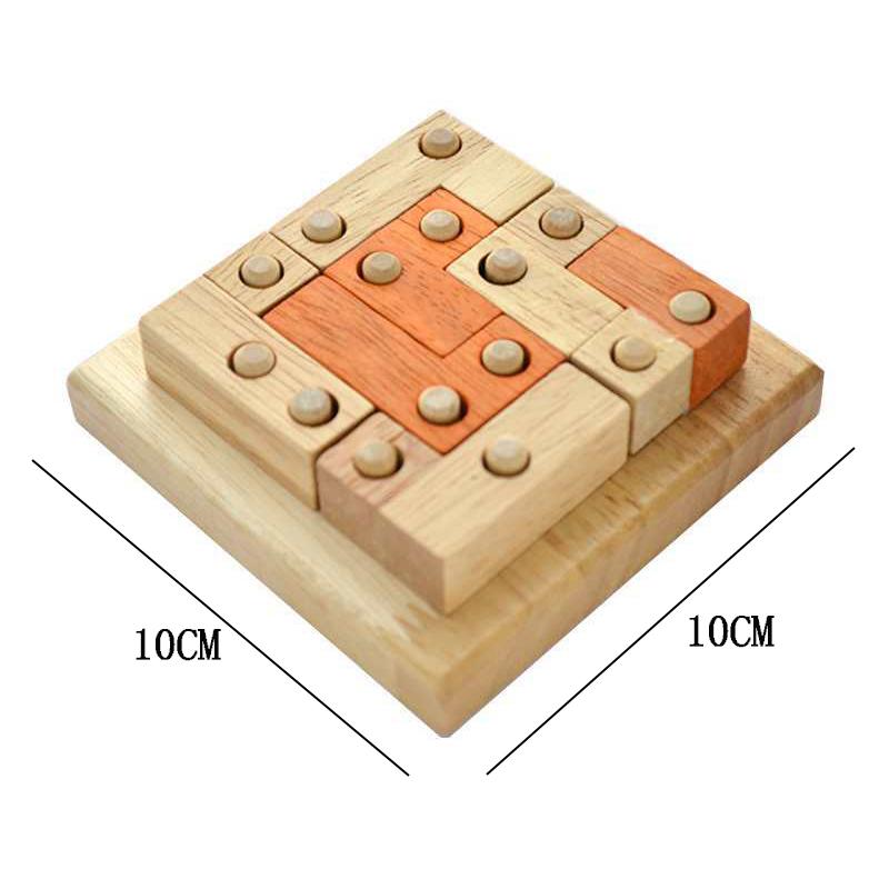 

Geometric Shape Cognitive Puzzle Game Wooden Logic IQ Intellectual Development Toys Brain Teaser Gifts For Kids Teens