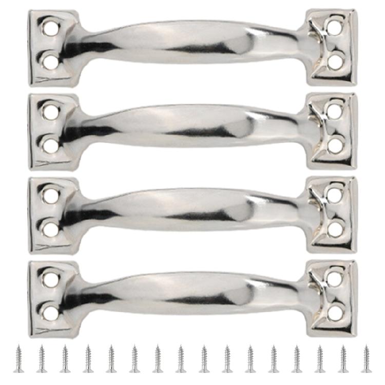 4 Stück Griffe für Holzzauntore, Schränke, bogenförmige Scheunentortürgriffe, antiker Möbelknauf, Kommodenschubladengriff