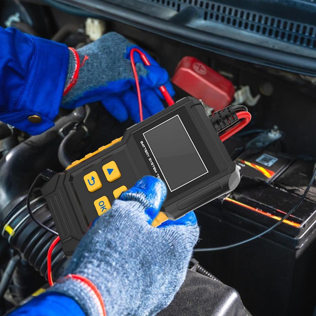 Battery Tester Automotive Vehicle Battery Tester Compact Smart Analyzer For Circuit Electrical Alternator Boat RV Bench Throttle