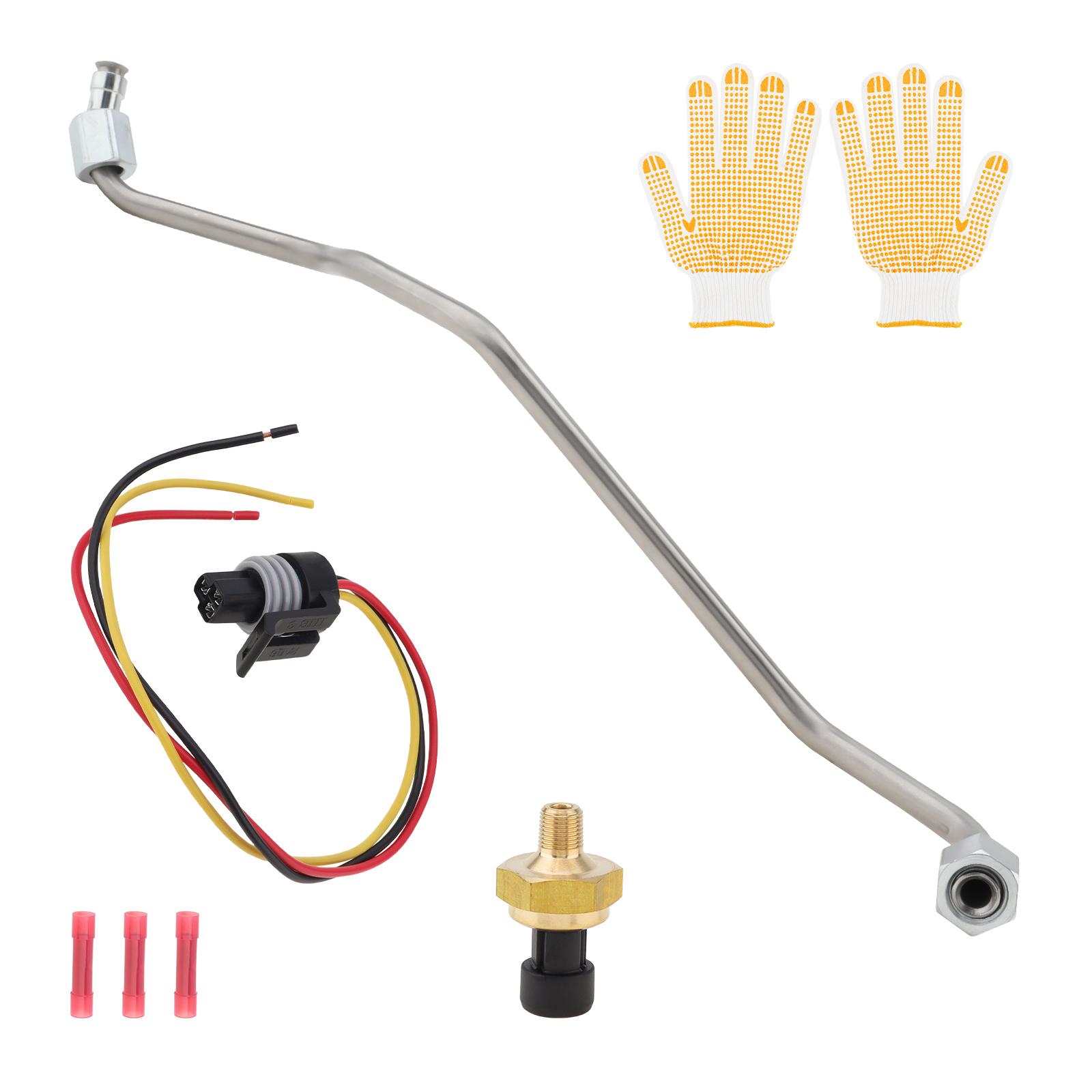 

Exhaust Back Pressure Tube Sensor and Wire Kit Fit for 1837875C1 1C3Z9D477AA F81Z9D477AA 598-114,Direct Replacement EBP Sensor Assembly