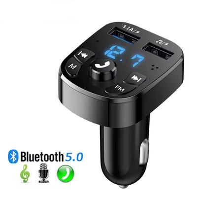 Autoladegerät Bluetooth 5.0 FM-Transmitter Dual USB-Schnellladegerät Freisprecheinrichtung Aux Audio MP3-Player Car Kit