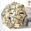 1pc Monsters Doodle Adventure Auto Open/close, 8-Rib Iron Frame, Compact Folding Cute Umbrella All-Season Portable Umbrella for Travel0104046