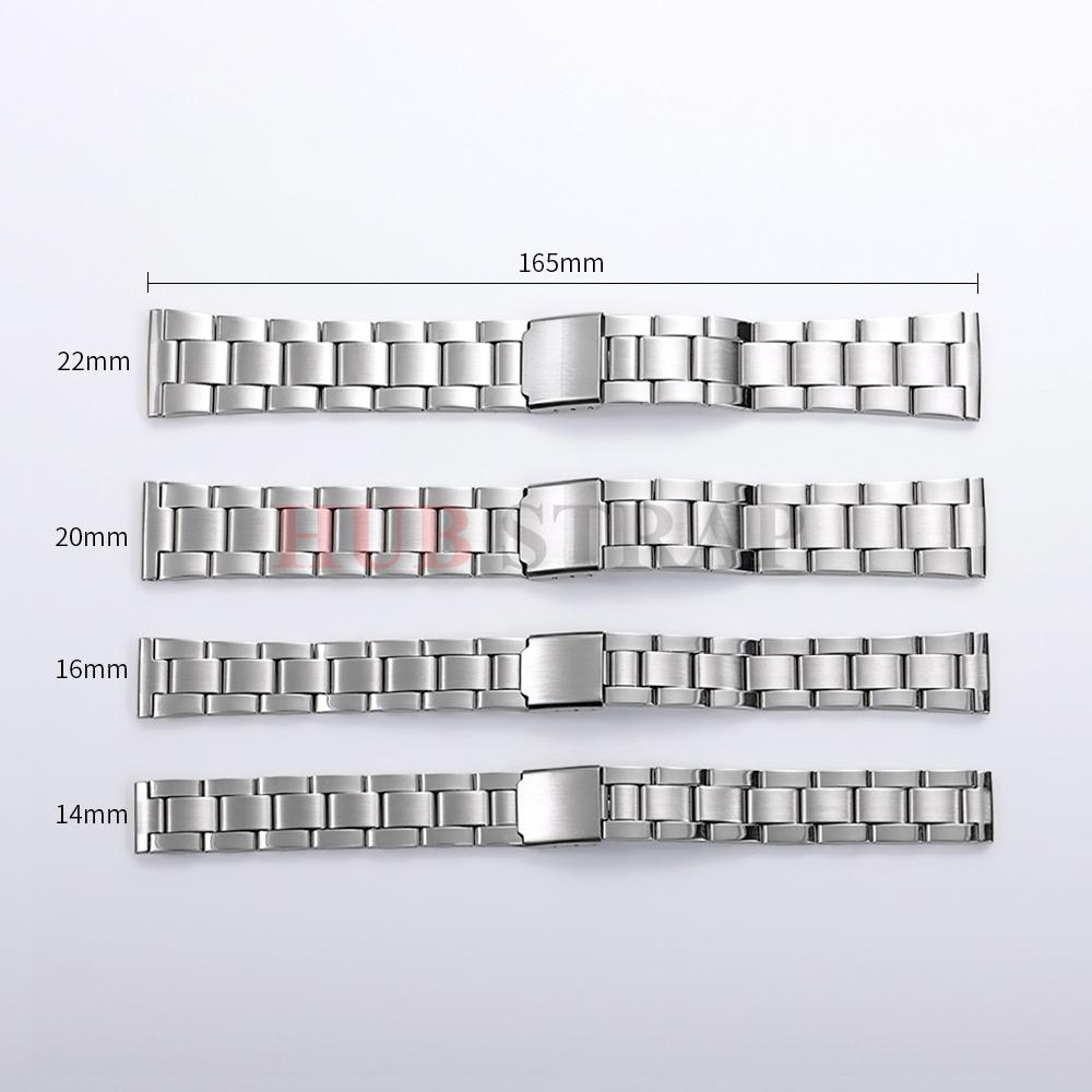 14mm 16mm 18mm 20mm 22mm Nerezová ocel Řemínek na hodinky Univerzální Stříbrný Pásek Skládací spona Náramek Náhrada Řemínek na zápěstí