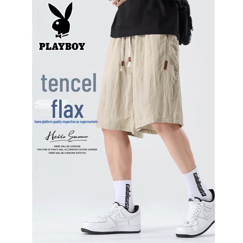 PLAYBOY Men s Tencel Linen Blend Shorts 2XL
