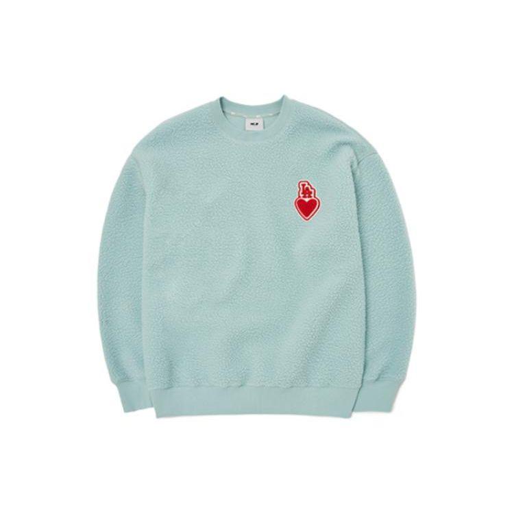 MLB Los Angeles Dodgers Heart Letter Embroidered Pullover Sweatshirt Unisex Sweatshirt Light-Blue 3AMTH0426-07BLL
