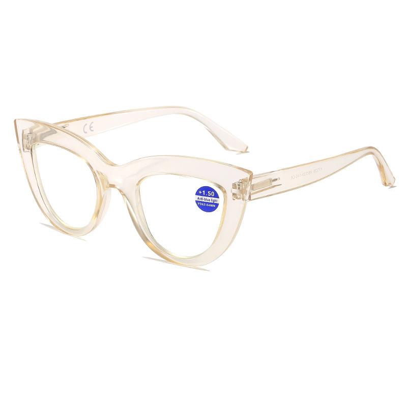Cat's Eye Reading Glasses Women 2025 New Large Frame Fashion Eyelass Trendy Glasses Anti Blue Light Eyewear +1.0 +1.5 +2.0 +2.5