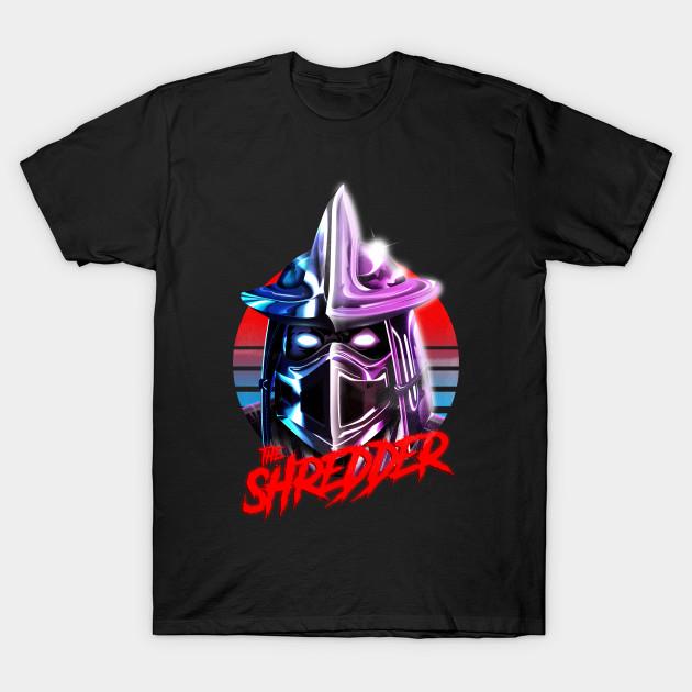 

Мужская черная футболка с принтом The Shredder Печать на трансферной бумаге без вырезания Хлопковая футболка S чёрный