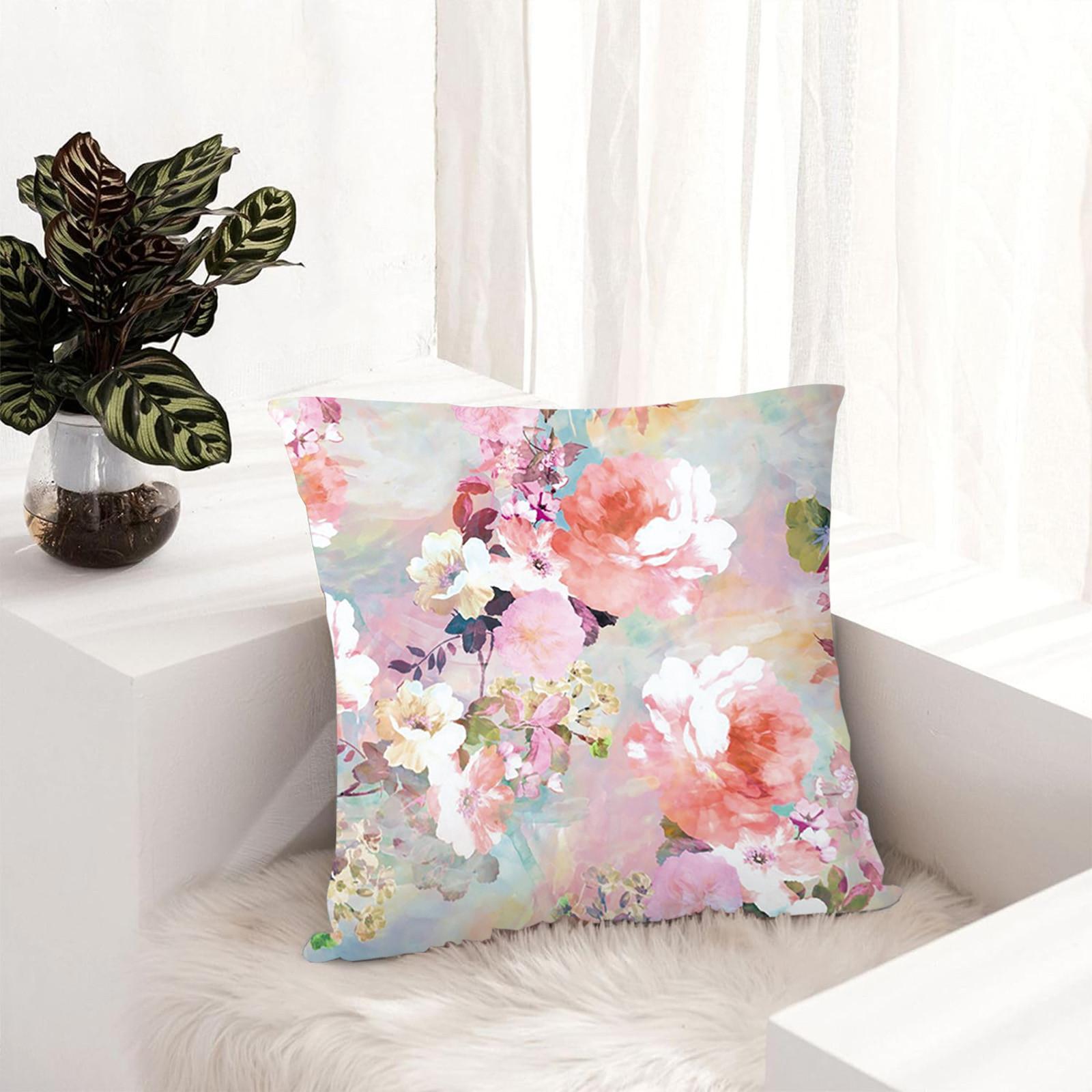 

Rose Gold Pink Geometry Print Cushion Covers Flower Pillow Set Linen Pillow Cushion Pillowcase for Living Room Couch Pillow 40x40cm розовый