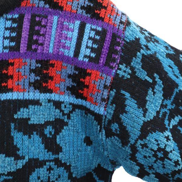 KENZO 90s Made in Japan Old Overall handle Long sleeve Crew neck knit Men's Used