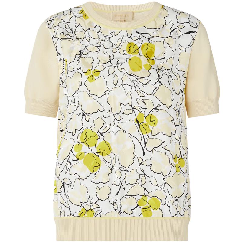 

PORTS Radiant Summer Flowers Patchwork Knitted Top S