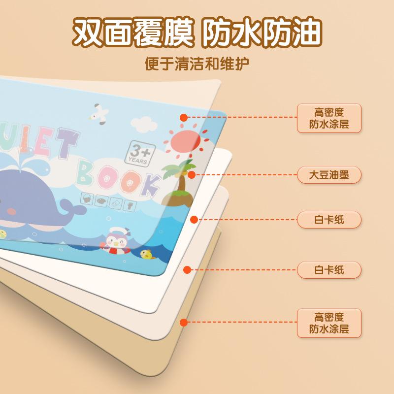 Tear Paste Book Busy Book Children's Early Education Busy Book Flip Book Quiet Paste Book