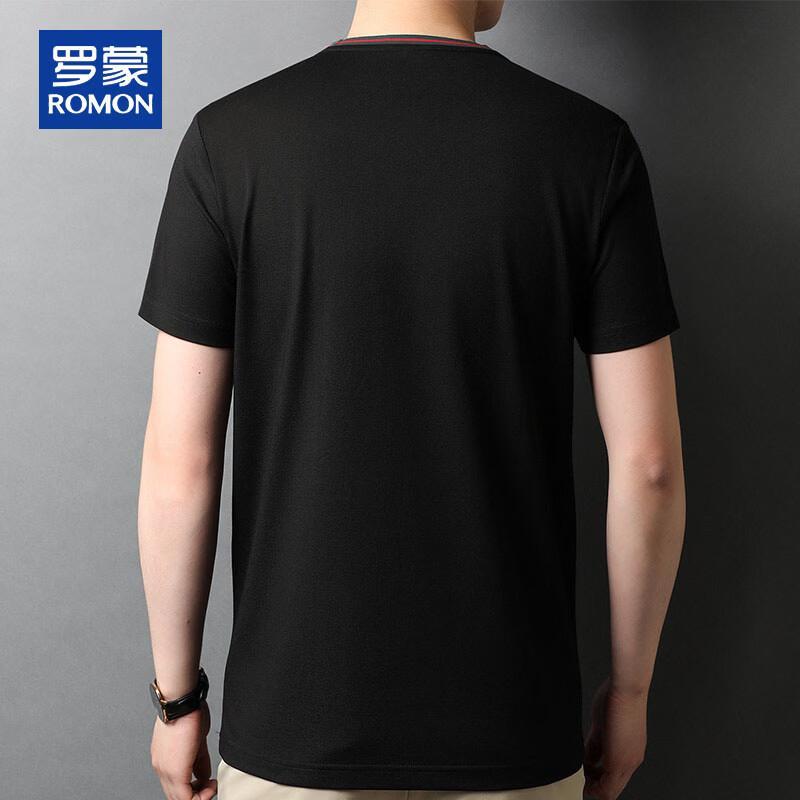 ROMON Unisex Silk Blend Cool-Feel Short Sleeve T-Shirt