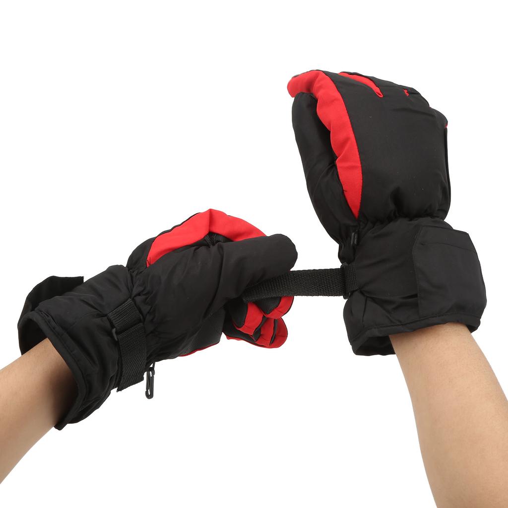 Electric Heated Gloves Polyester Waterproof Battery Powered Winter Heated Gloves for Skiing