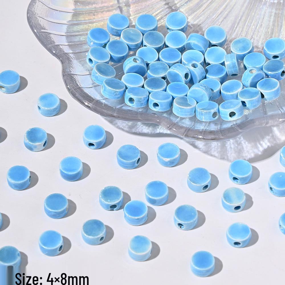 Blue Series Japanese Ceramic Seashell & Heart Beads for DIY Jewelry