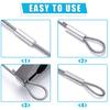 500Pcs/Box Fishing Crimp Sleeves White Round Aluminum Fishing Tube Fishing Line Tube Wire Crimp Tube Connector Accessories