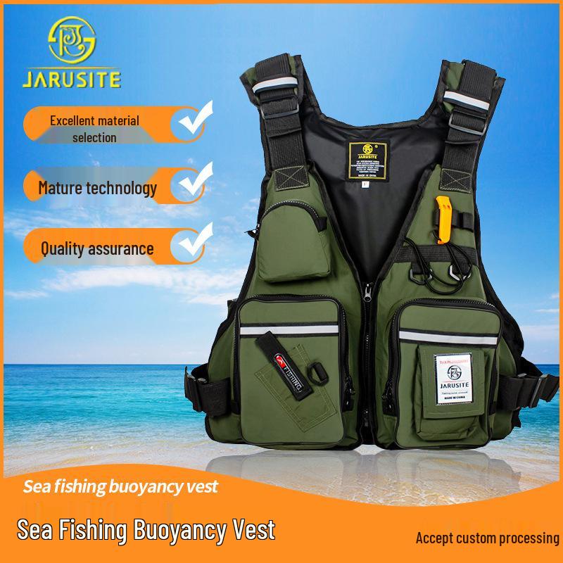 Gilet di salvataggio in nylon Oxford per pesca da scoglio e in mare per adulti