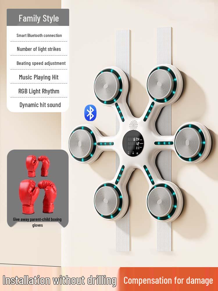 Dětský chytrý hudební boxovací nástěnný terč pro domácí trénink
