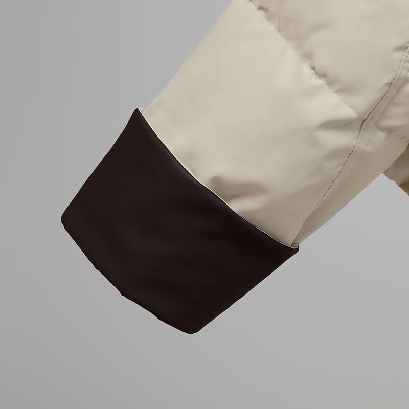 Women's Colorblock PU Patchwork Short Down Jacket