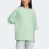Adidas Originals Oversized T-Shirt With Letter Logo Print Women Tops Mint-Green IQ3403