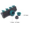4 Way Garden Hose Splitter 3/4" & 1/2" Watering Connector Valve Garden Tap Water Splitter For Lawn Irrigation Water Distributors