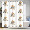 Cat Shower Curtain Cute Kitten Bathroom Decor Washable Fabric Liner Waterproof Home Decor Japanese Style Kawaii Animal Pattern