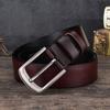 Men'S Leather Belt Retro Cowhide Belt Casual With Jeans Belt