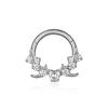 ASTM F136 Titanium with CZ Hinged Nose Ring 16G Septum Clicker Piercing Septum Daith Helix Tragus Earrings New Body Jewelry