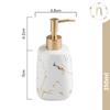 350ml Ceramic Liquid Soap Dispenser with Pump | Marble Finish Durable Handwash Dispenser for Bathroom & Kitchen