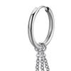 1 Pair Dangle Hoop Earrings Women Fashionable Elegant Stainless Steel Unique Pendant Earrings Jewelry