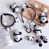 Cartoon Panda Hair Hoop Headband Furry Hairpin Scrunchie Barrette Alloy Brooch Styling Accessories for Women Girls