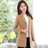 Women's Slim Fit Mid-Length Woolen Coat - Autumn/Winter 2025 Trend