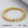 8/10mm Width Stainless Steel Keel Bracelet Plated Gold Keel Chain Bracelet Fashion Jewelry For Men Wedding Birthday Party Gift