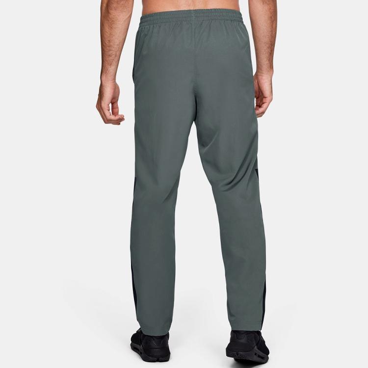 Under Armour Solid Color Block Straight Leg Sports Pants Men Grey 1352031-012
