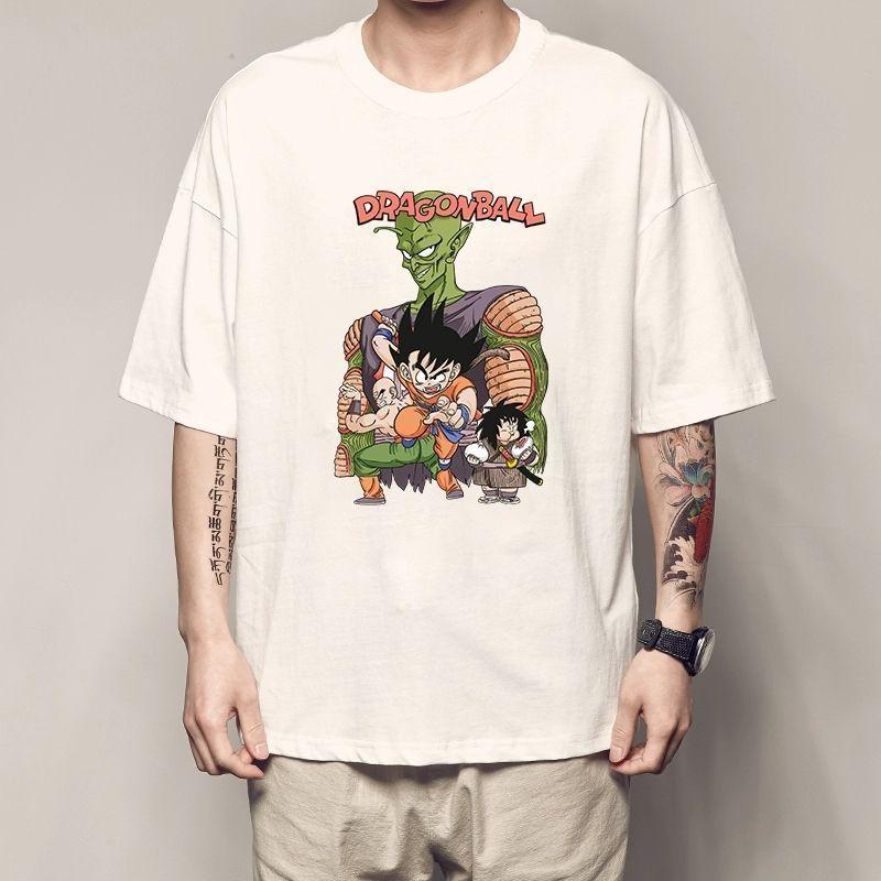 Last Language  Dragon Ball Little Wukong T-shirt Trunks Short-sleeved Dragon Ball Garin Fairy Peach White Clothes