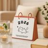 Plastic 2026 Desktop Calendar Cat Pattern Table Planner Standing Flip Calendar  School