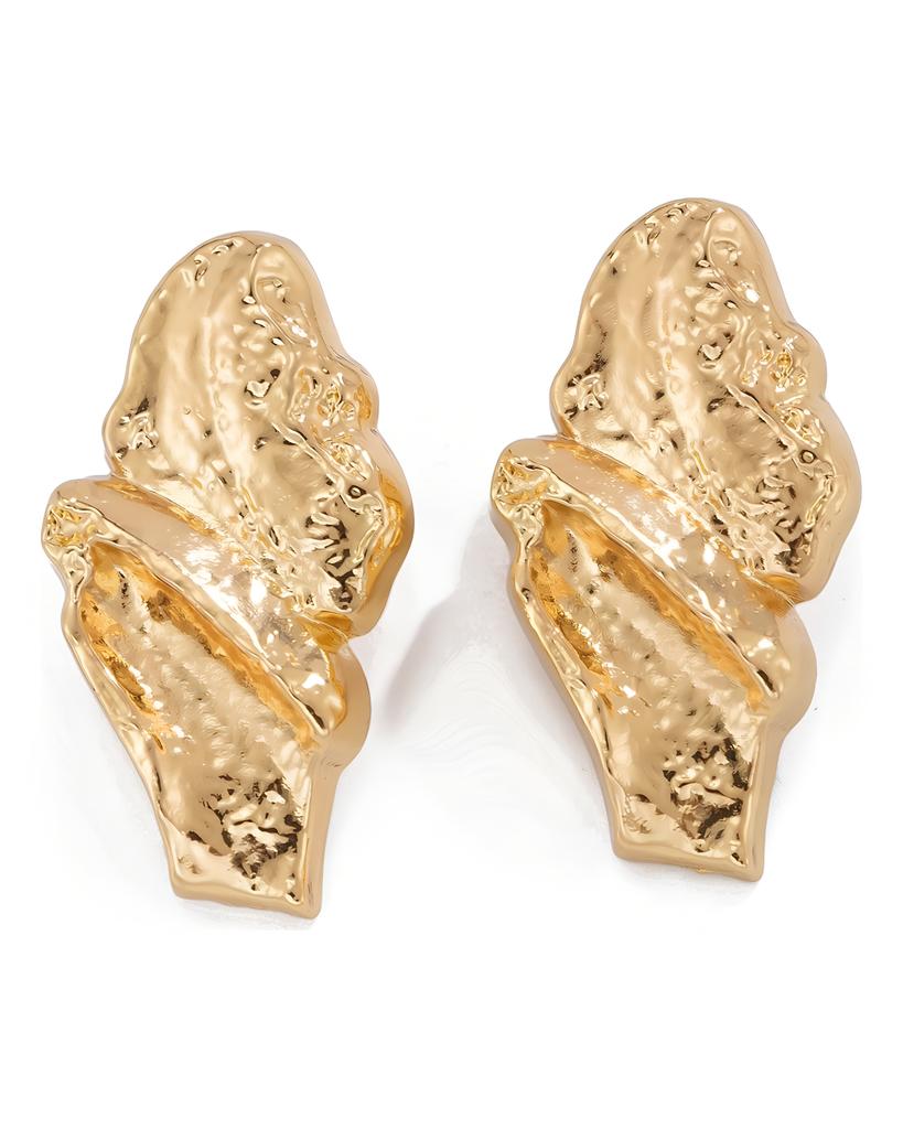 Spirallegierung Herz Anhänger Ohrringe: Europäischer & Amerikanischer Stil, Übertriebenes Unregelmäßiges Design