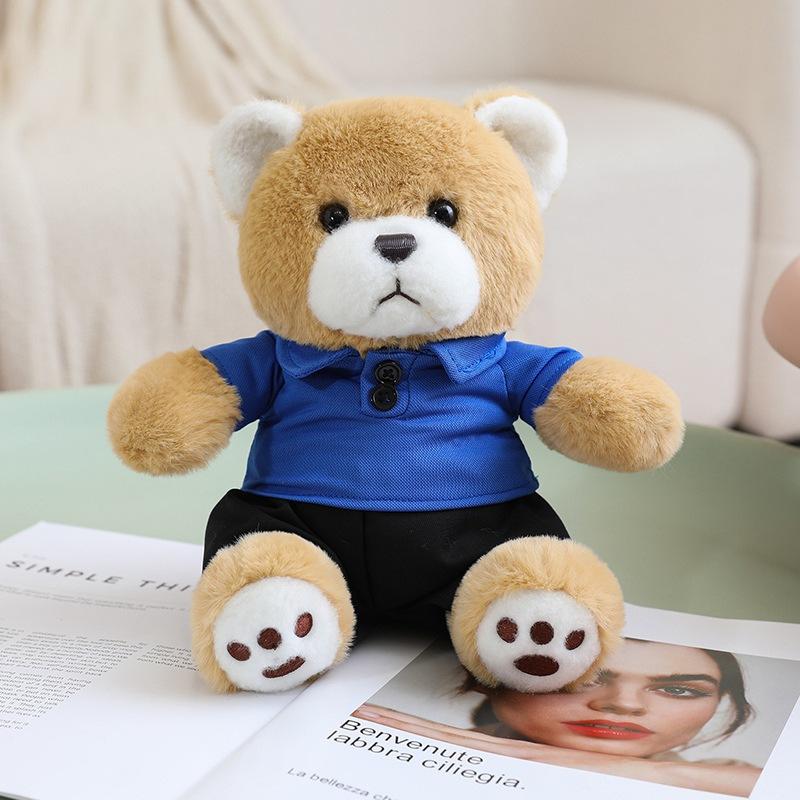 

Милый одетый медведь плюшевая игрушка кукла мишка кукла девочка успокаивающая тряпичная кукла 20cm（0.14kg）