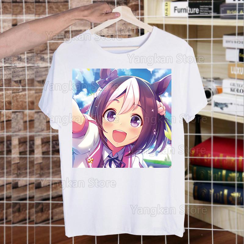 Uma Musume Pretty Derby Umamusume Men Short Sleeve Casual Men Tops Anime Cartoon T Shirt for Male Printed T Shirt Women Tees